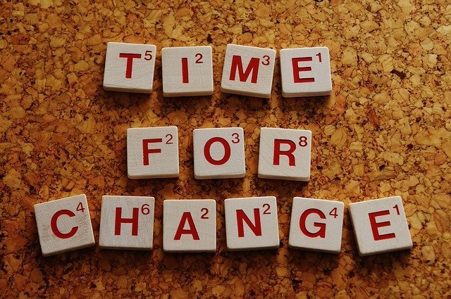 A clock marking time for a change